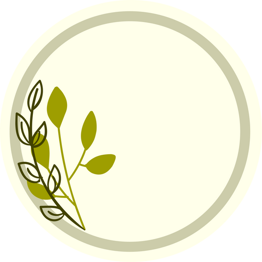 Round Frame with Leaves